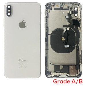 iPhone XS Max - Back Housing Cover Full Assembly Grade A/B Silver 