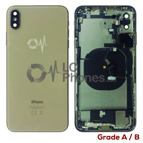 iPhone XS Max - Back Housing Cover Full Assembly Grade A/B Gold (Original Used)