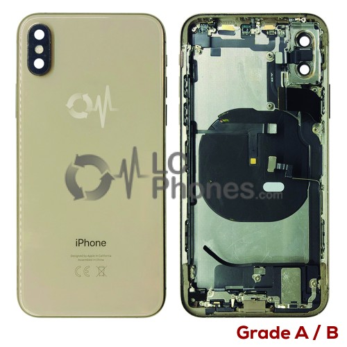 iPhone XS - Back Housing Cover Full Assembly Grade A/B Gold (Original Used)