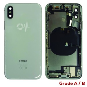 iPhone X - Back Housing Cover Full Assembly Grade A/B Silver 