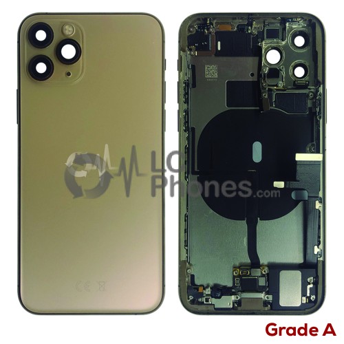 iPhone 11 Pro - Back Housing Cover Full Assembly Grade A Matte Gold (Original Used)