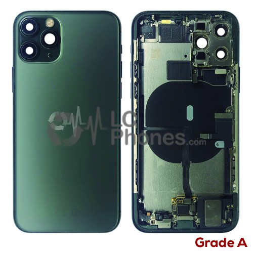 iPhone 11 Pro - Back Housing Cover Full Assembly Grade A Matte Midnight Green (Original Used)