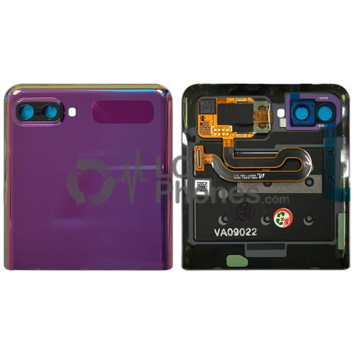 Samsung Galaxy Z Flip F700 - Battery Cover Top & Rear LCD Mirror Purple < Service Pack >