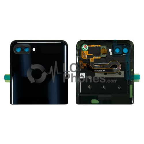 Samsung Galaxy Z Flip F700  - Battery Cover Top & Rear LCD Mirror Black < Service Pack >