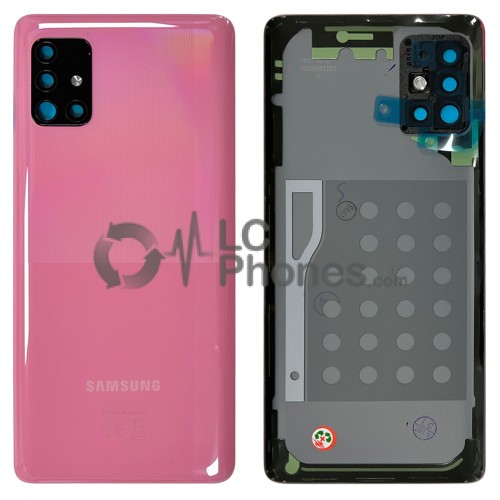 Samsung Galaxy A51 5G A516 - Battery Cover with Adhesive Prism Cube Pink < Service Pack >