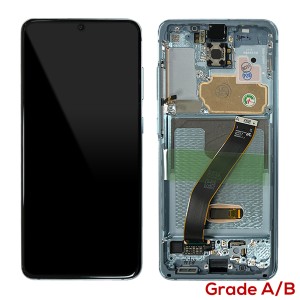 Samsung Galaxy S20 G980 / S20 5G G981F - Full Front LCD Digitizer With Frame Cloud Blue  Grade A/B