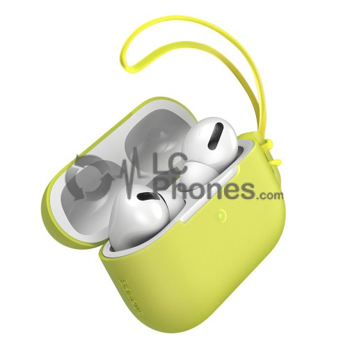 Baseus - Let''s go AirPods Pro Case Silica Gel Protector for Airpods Pro with Mini Lanyard Yellow (WIAPPOD-D0Y)