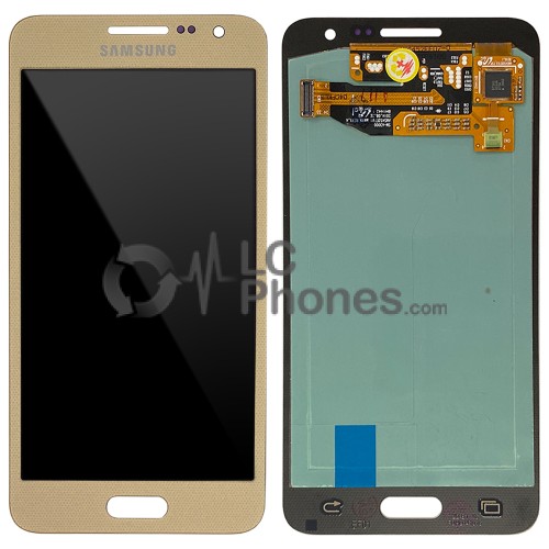 Samsung Galaxy A3 A300 - Full Front LCD Digitizer Gold (Original Remaded)