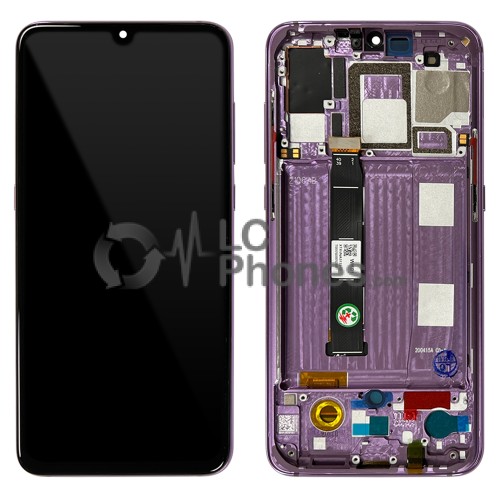 Xiaomi Mi 9 - Full Front LCD Digitizer with Frame Lavender Violet < Service Pack >