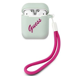 AirPods - Guess Cover Blue Fuschia Silicone Vintage