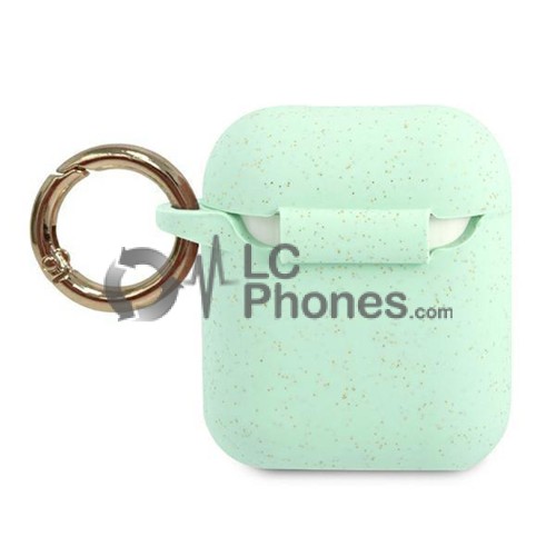 AirPods - Guess Cover Green Silicone Glitter