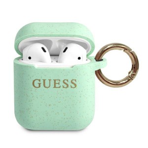 AirPods - Guess Cover Green Silicone Glitter