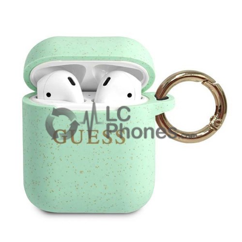 AirPods - Guess Cover Green Silicone Glitter