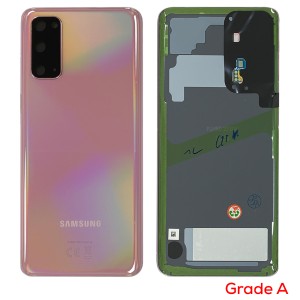 Samsung Galaxy S20 G980 - Battery Cover Original Cloud Pink with Camera Lens  Grade A