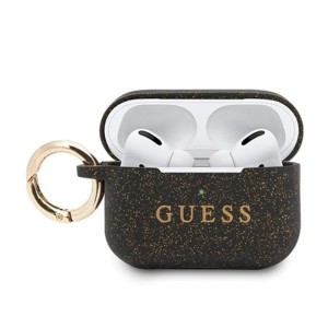 AirPods Pro - Guess Cover Case Black Silicone Glitter