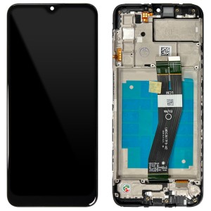 Samsung Galaxy A03s A037 - Full Front LCD Digitizer With Frame Black 
