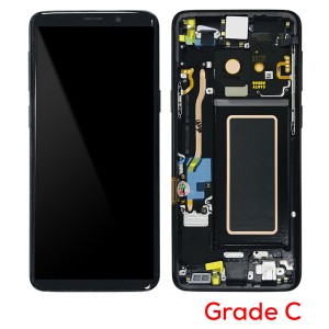 Samsung Galaxy S9 G960F - Full Front LCD Digitizer With Frame Black  Grade C