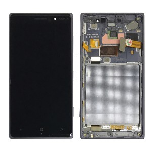 Nokia Lumia 830 - Full Front LCD Digitizer with Frame Black