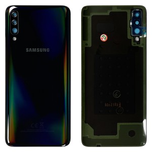 Samsung Galaxy A70 A705 - Battery Cover Original with Camera Lens and Adhesive Black 