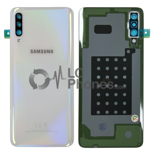 Samsung Galaxy A70 A705 - Battery Cover Original with Camera Lens and Adhesive White < Service Pack >