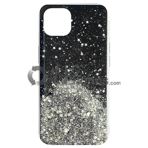 iPhone 13 - Star Glitter Shining TPU Case Black