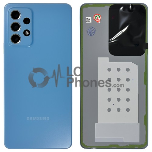 Samsung Galaxy A52 A525 / A52 5G A526 - Battery Cover with Camera Lens and Adhesive Awesome Blue < Service Pack >