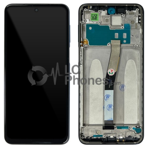 Xiaomi Redmi Note 9 Pro - Full Front LCD Digitizer with Frame Interstellar Gray