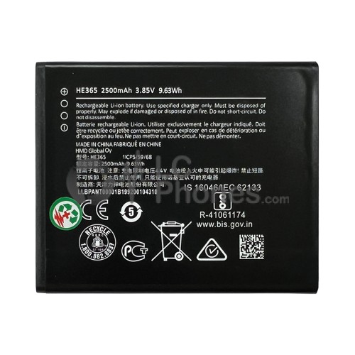 Nokia 1 Plus - Battery HE365 2500mAh 9.63Wh