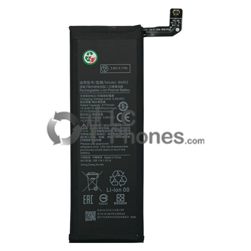 Xiaomi Mi Note 10 Lite / Mi Note 10 / Mi Note 10 Pro - Battery BM52 5260mAh 19.988Wh