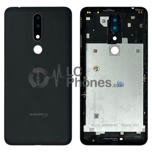 Nokia 3.1 Plus - Back Housing Cover with Camera Lens Black