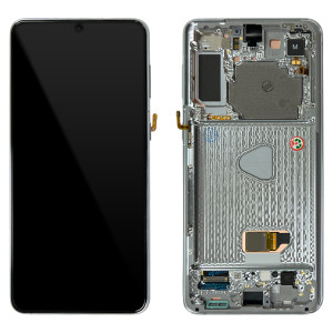 Samsung Galaxy S21+ 5G G996 - Full Front LCD Digitizer With Frame Phantom Silver  Without Camera
