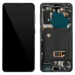 Samsung Galaxy S21 5G G991 - Full Front LCD Digitizer With Frame Phantom Gray  Without Camera