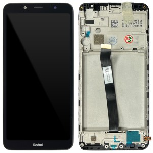 Xiaomi Redmi 7A - Full Front LCD Digitizer with Frame Matte Black 