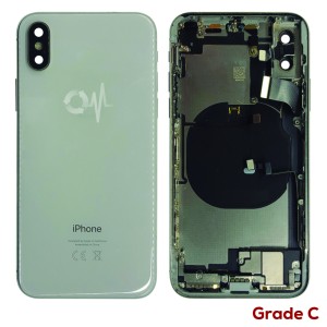 iPhone X - Back Housing Cover Full Assembly Grade C Silver 