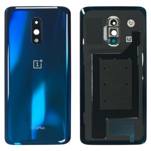 OnePlus 7 - Battery Cover with Adhesive & Camera Lens Mirror Blue