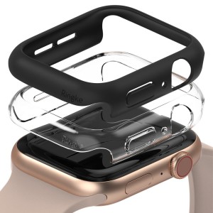 Apple Watch Series 4 / 5 / 6 / SE 40mm - Ringke Slim Watch Case Set 2x Case Transparent+Black