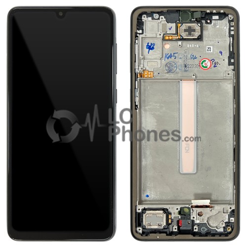 Samsung Galaxy A33 5G A336 - Full Front LCD Digitizer with Frame Black < Service Pack >