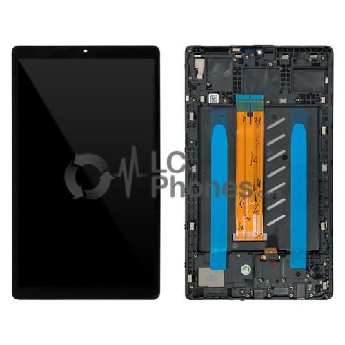 Samsung Galaxy Tab A7 Lite T220 - Full Front LCD Digitizer with Frame Black < Service Pack >