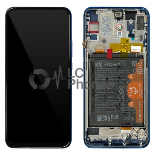 Huawei P Smart Z - Front LCD Digitizer With Frame & Battery Sapphire Blue < Service Pack >