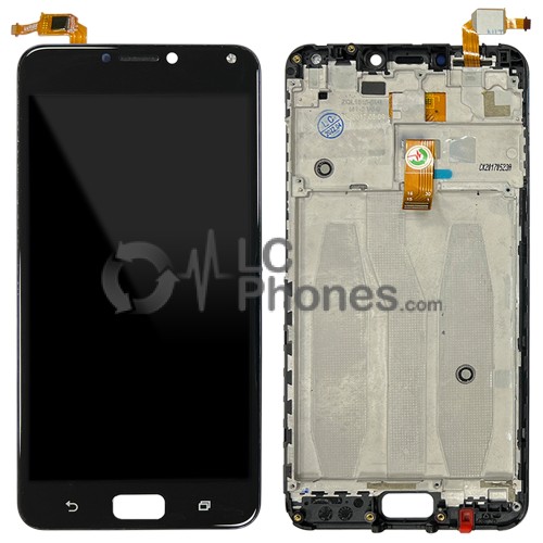 Asus Zenfone 4 MAX ZC554KL - Full Front LCD Digitizer With Frame Black (Original Remaded)