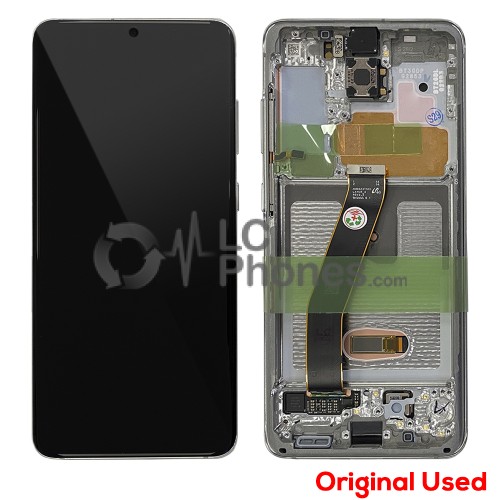 Samsung Galaxy S20 G980 / G981 - Full Front LCD Digitizer With Frame Cloud Blue (Original Used) Like New