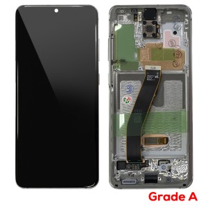 Samsung Galaxy S20 G980 / G981 - Full Front LCD Digitizer With Frame Cloud White  Grade A
