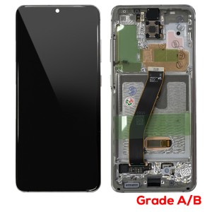 Samsung Galaxy S20 G980 / G981 - Full Front LCD Digitizer With Frame Cloud White  Grade A/B