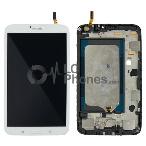 Samsung Galaxy Tab 3 8.0 WiFi Version T310 - Full Front LCD Digitizer with Frame White