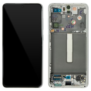 Samsung Galaxy S21 FE G990 - Full Front LCD Digitizer with Frame White 