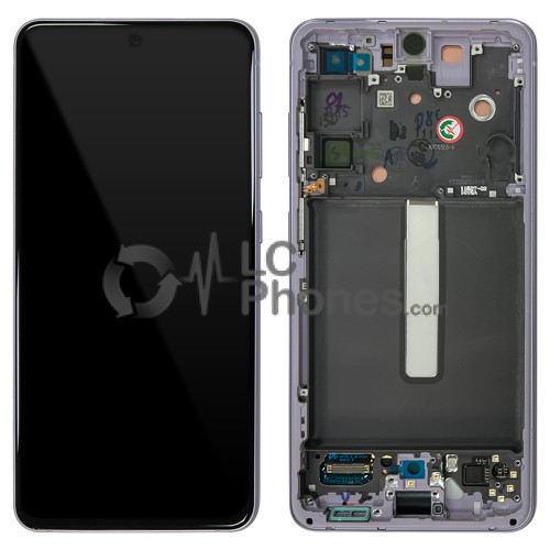 Samsung Galaxy S21 FE G990 - Full Front LCD Digitizer with Frame Lavander < Service Pack >