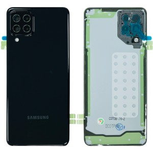 Samsung Galaxy A22 A225 - Battery Cover Original with Camera Lens and Adhesive Black 