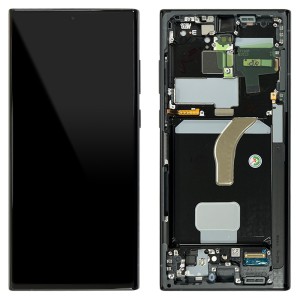 Samsung Galaxy S22 Ultra 5G S908 - Full Front LCD Digitizer with Frame Graphite 