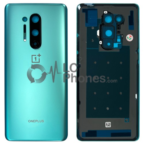 OnePlus 8 Pro - Battery Cover with Adhesive & Camera Lens Glacial Green