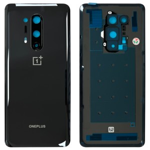 OnePlus 8 Pro - Battery Cover with Adhesive & Camera Lens Onyx Black